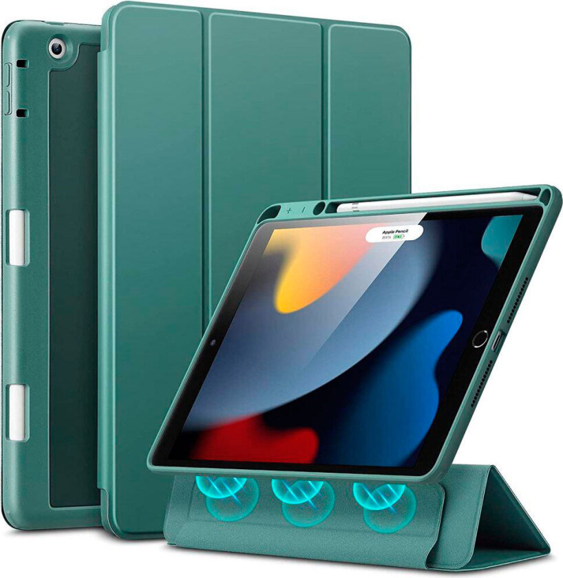 iPad 10.2" (2021 / 2020 / 2019) ESR Rebound Hybrid Flip Deksel - Frosted Green