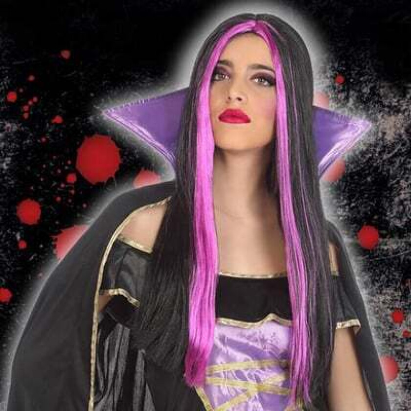 Parykk til Halloween Violet Fuchsia