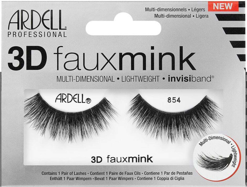 3D Faux Mink 854,   Løsvipper