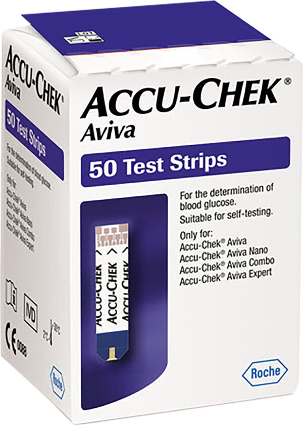 Aviva glukose teststrips, 50 stk