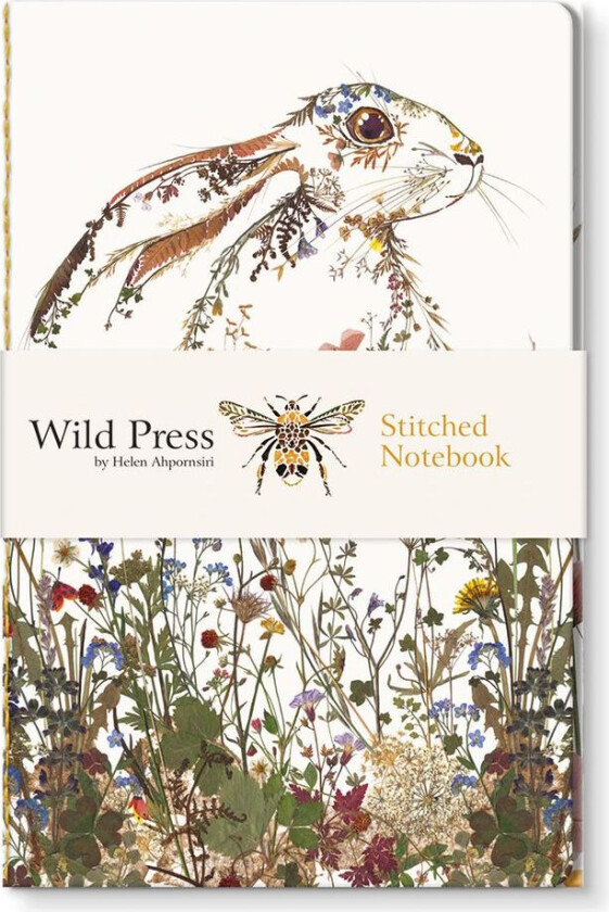 Notatbok A6 sydd WP Wild flower hare