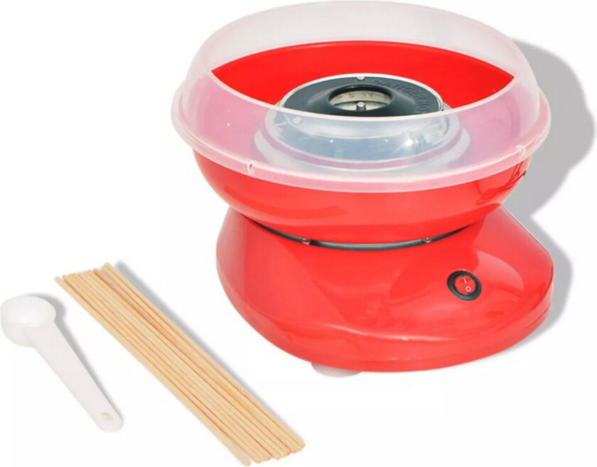 Sukkerspinnmaskin 480 W rød