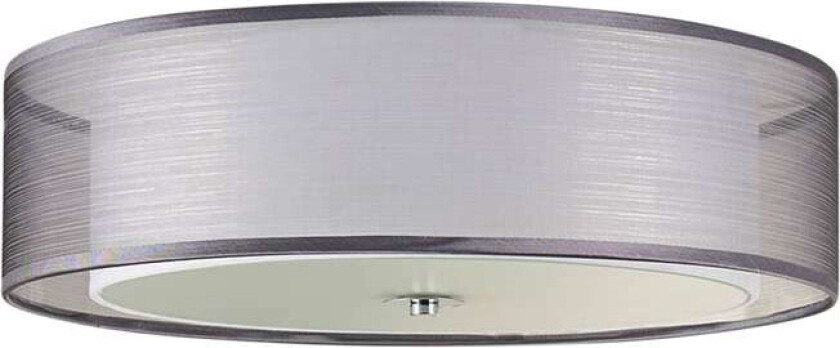 Tobia stofftaklampe, organza, grå