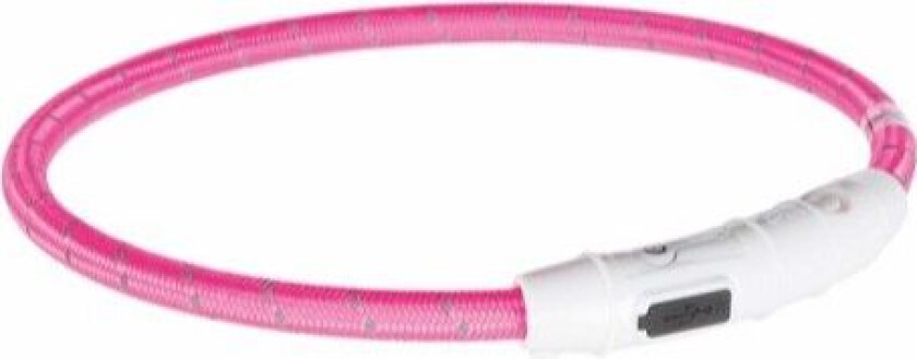Flash Light LED-halsbånd Rosa (L-XL)