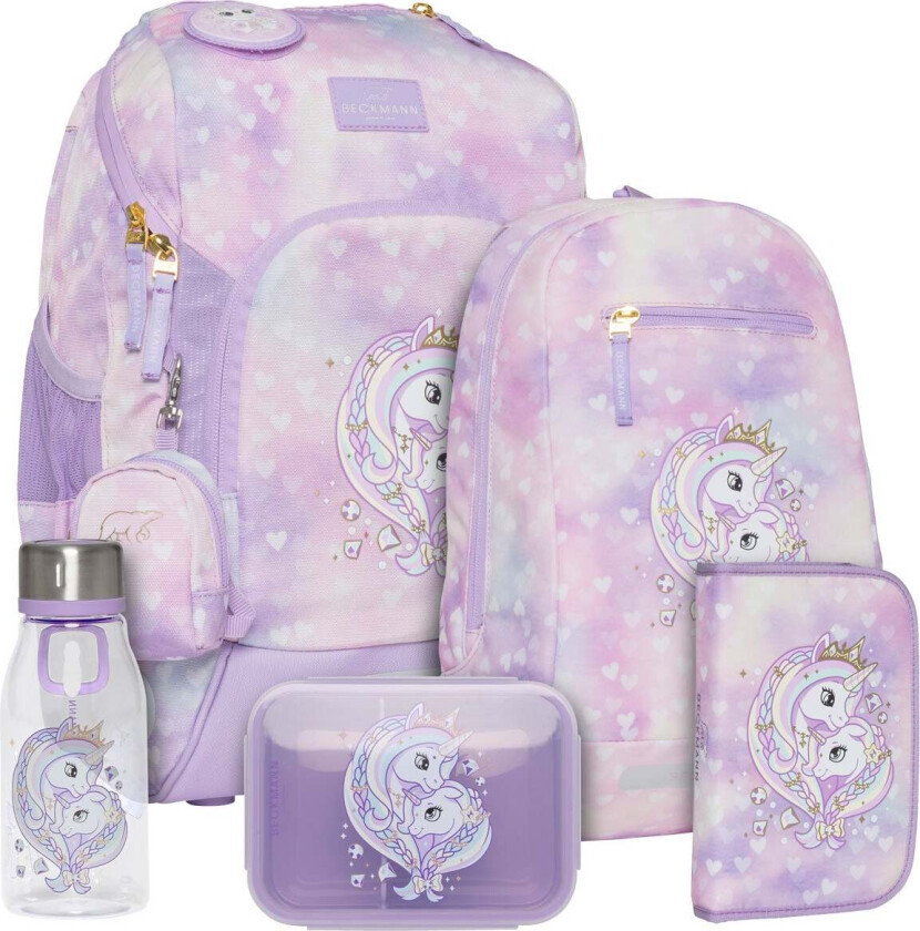 Pakke skolesekk 1.kl Unicorn Princess Purple Active Air FLX