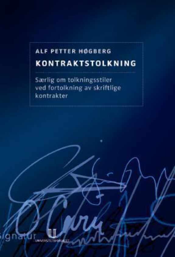 Kontraktstolkning av Alf Petter Høgberg