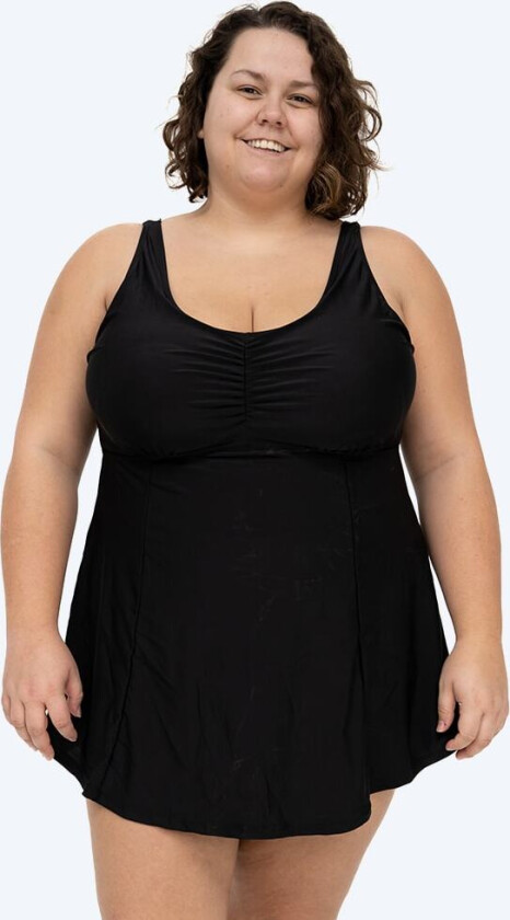 badedrakt med skjørt til damer - Dayla - Svart