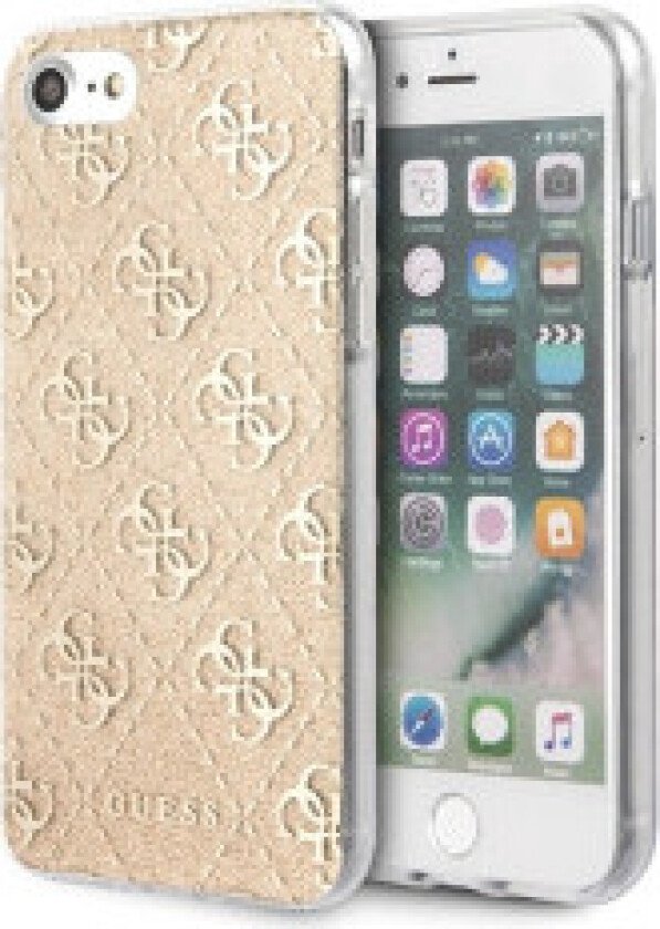 Guess GUHCI8PCU4GLGO iPhone 7/8/SE 2020 / SE 2022 gold/gold hard case 4G Glitter