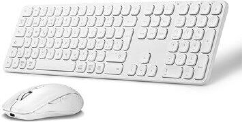 WSK-M3000 - Wireless Keyboard and Mouse Kit 2.4G+BT White