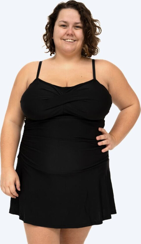 badedrakt med skjørt til damer - Lana - Svart