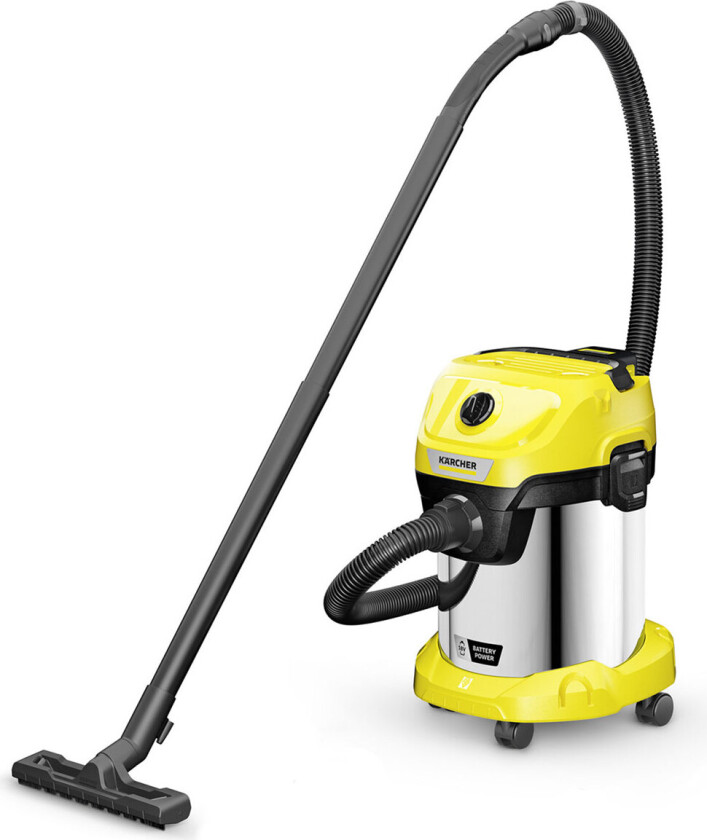 Kärcher WD 3-18, 225 W, Trommelvakuum, Tørr & våt, Støv pose, 17 l, Stoff