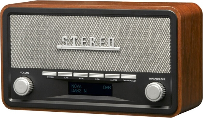 DAB-18 - clock radio - Bluetooth - DAB/DAB+/FM - Stereo - Brun