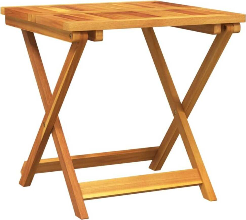 Sammenleggbart hagebord 50x50x50 cm heltre akasie