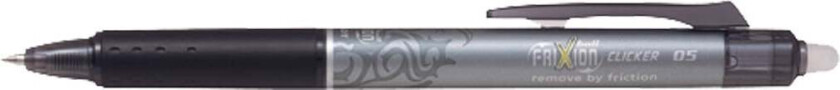 Kuglepen Pilot FriXion Clicker sort fine 0,5 mm - (12 stk.)