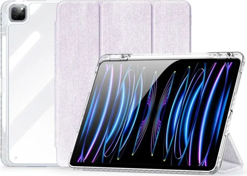 iPad Pro 13" (2024) DUX DUCIS Unid Series Tri-Fold Flip Deksel - Gjennomsiktig / Lilla
