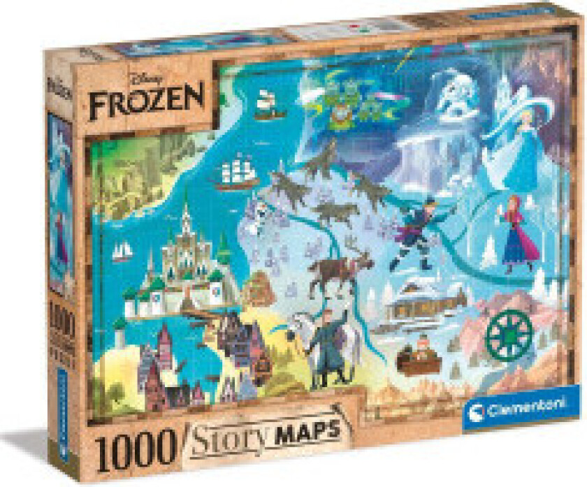 Puzzle 1000 Pieces Story Maps Frozen Floor Gulv