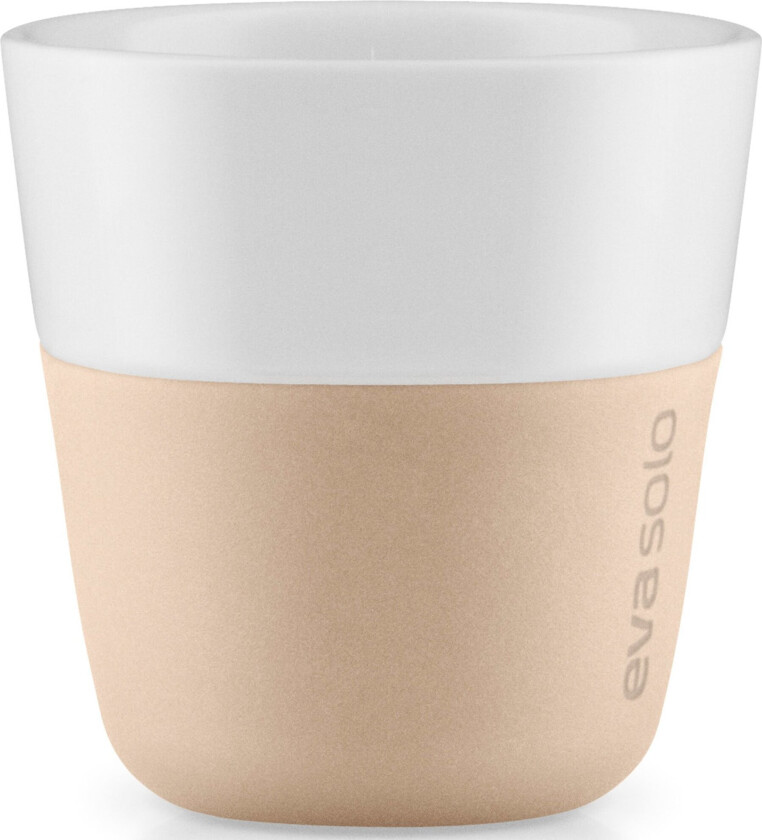 Espressokopp, 2 stk. myk beige