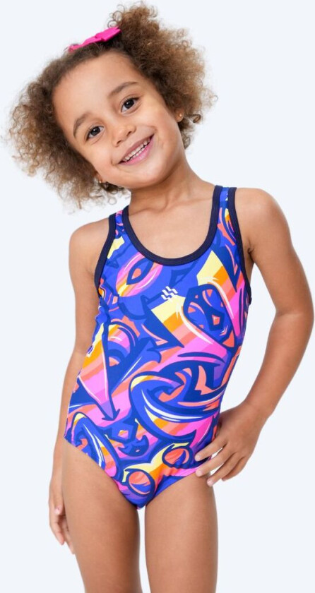 badedrakt til jenter - Rodney - Lilla/oransje