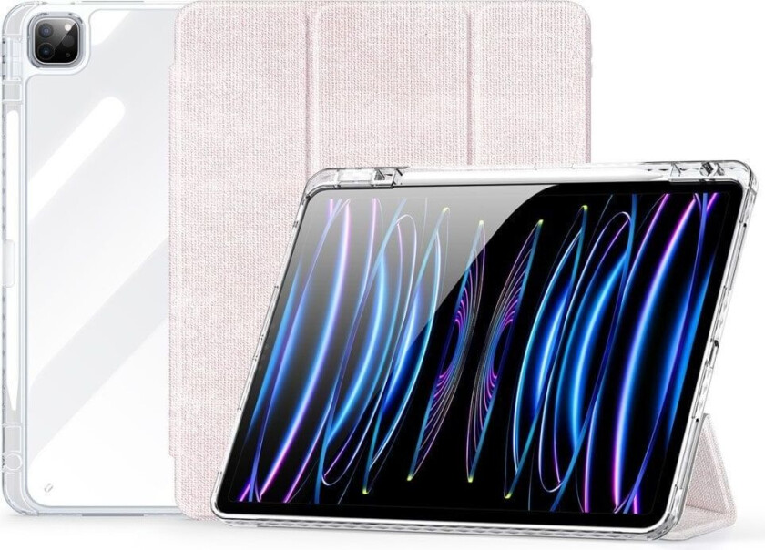iPad Pro 13" (2024) DUX DUCIS Unid Series Tri-Fold Flip Deksel - Gjennomsiktig / Pink