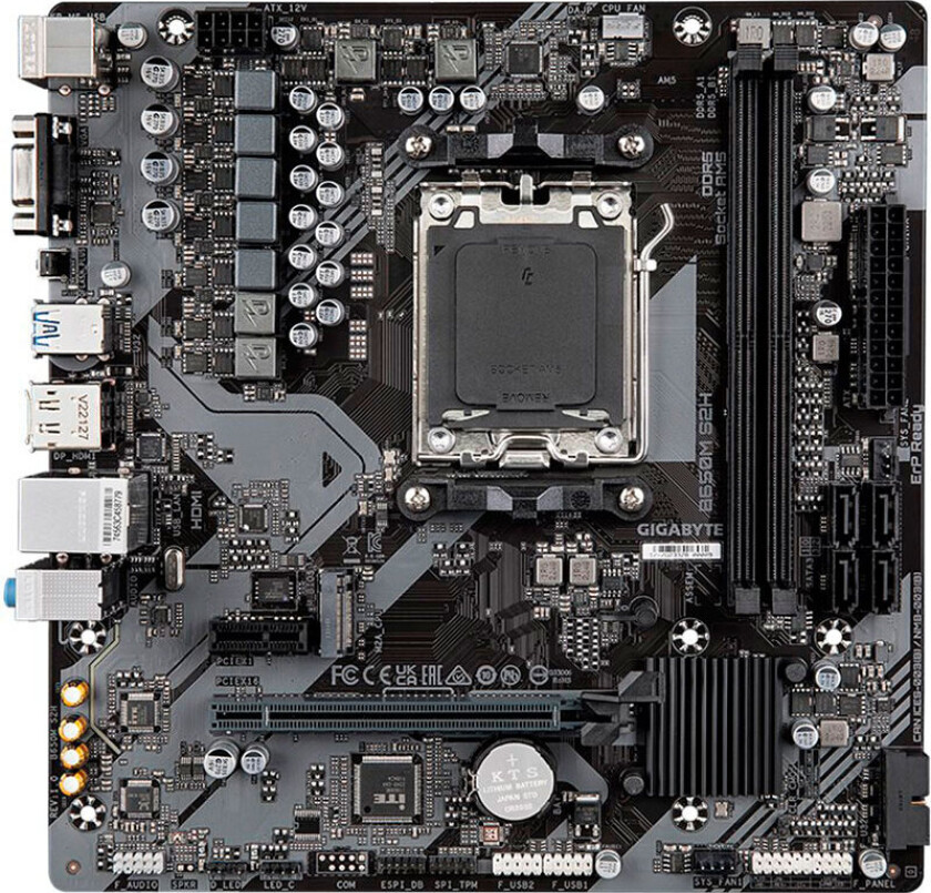 B650M S2H Hovedkort - AMD B650 - AMD AM5 socket - DDR5 RAM - Micro-ATX