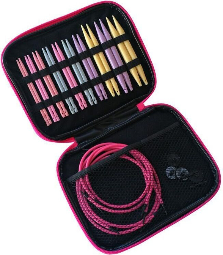 N101 - Sett med 10 stk. fargerike utskiftbare rundpinner i plast