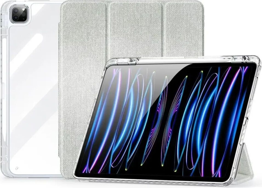 iPad Pro 13" (2024) DUX DUCIS Unid Series Tri-Fold Flip Deksel - Gjennomsiktig / Grønn