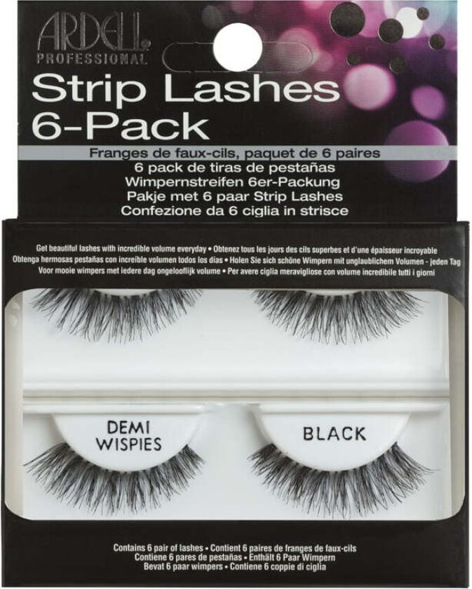 Ardell Strip Lashes 6-Strip (W) Demi Wispies falske øyevipper sortere