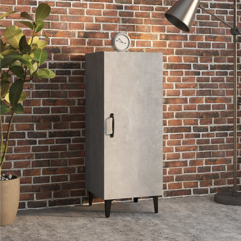 Skjenk betonggrå 34,5x34x90 cm konstruert tre