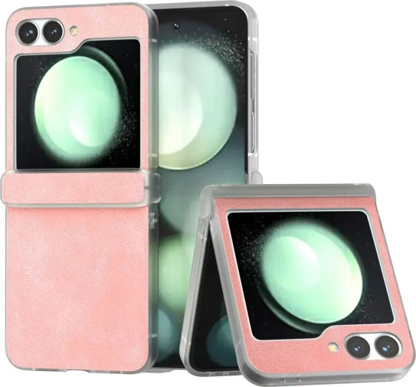 Samsung Galaxy Z Flip6 Skinnkledd Plast Deksel - Rosa