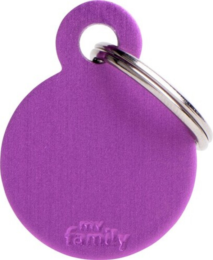 ID Tag Basic collection Big Round Purple in Aluminum