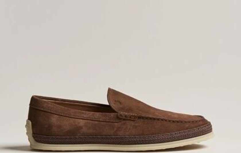 Raffia Loafer Brown Suede