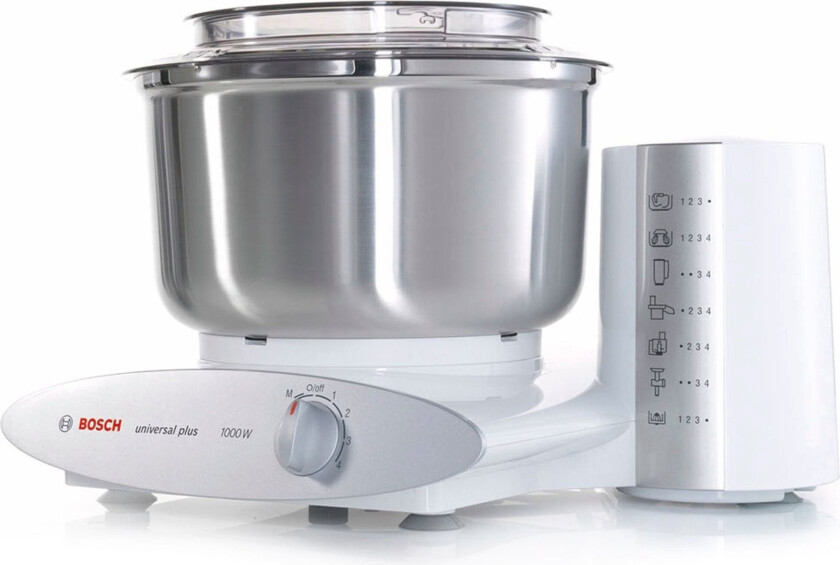 Universal Plus MUM6N21 - Kjøkkenmaskin - 1000 W - hvit/sølv