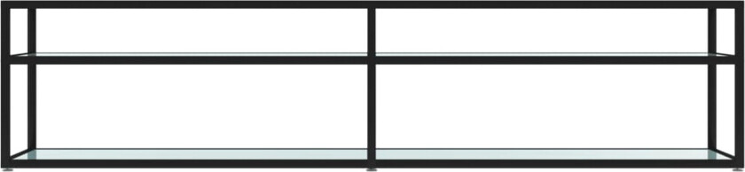 TV-benk hvit marmor 180x40x40,5 cm herdet glass