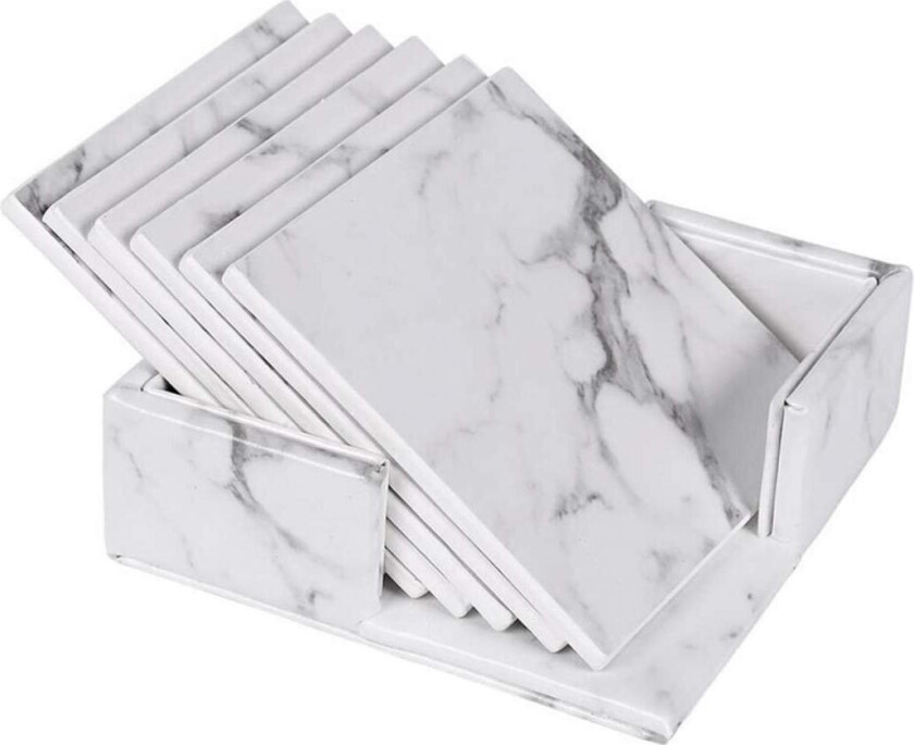 6x Glassbrikker med Holder - Firkantet