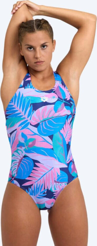 badedrakt til damer - Tropic - Blå/rosa