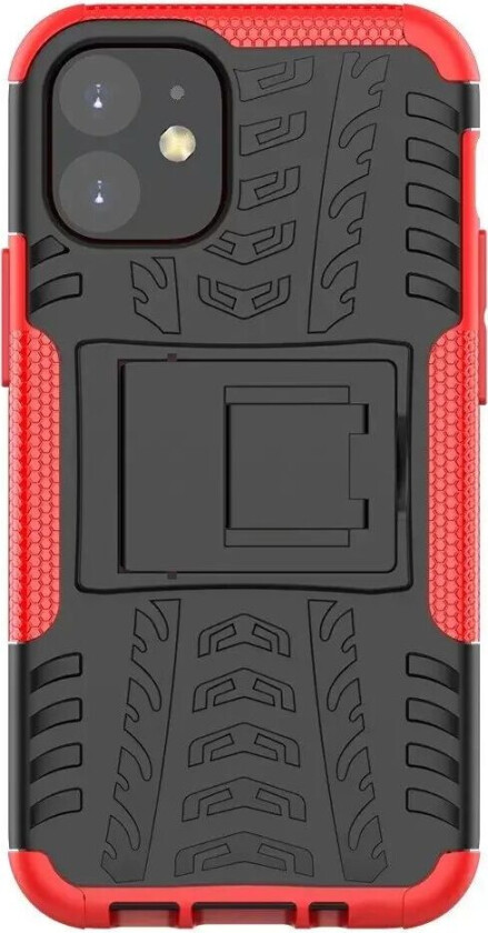 iPhone 12 Mini Cool Tyre Håndverker Deksel med Stativ - Rød