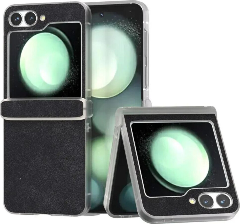 Samsung Galaxy Z Flip6 Skinnkledd Plast Deksel - Svart