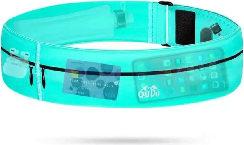 Bilde av Universal Sports Løpebelte med Oppbevaring for Mobiltelefon og Tilbehør - Blå