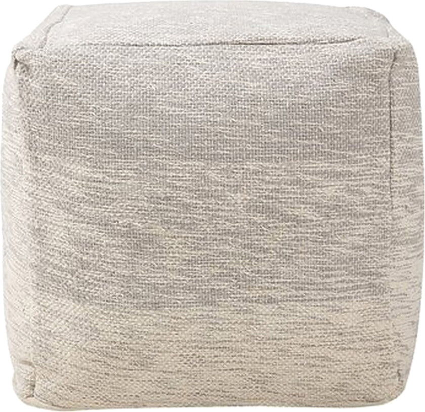 Puff 40 x 40 cm lysegrå HIRRI