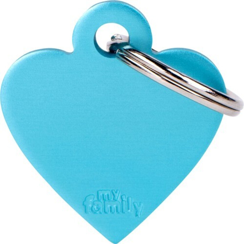 ID Tag Basic collection Small Heart Light Blue in Aluminum