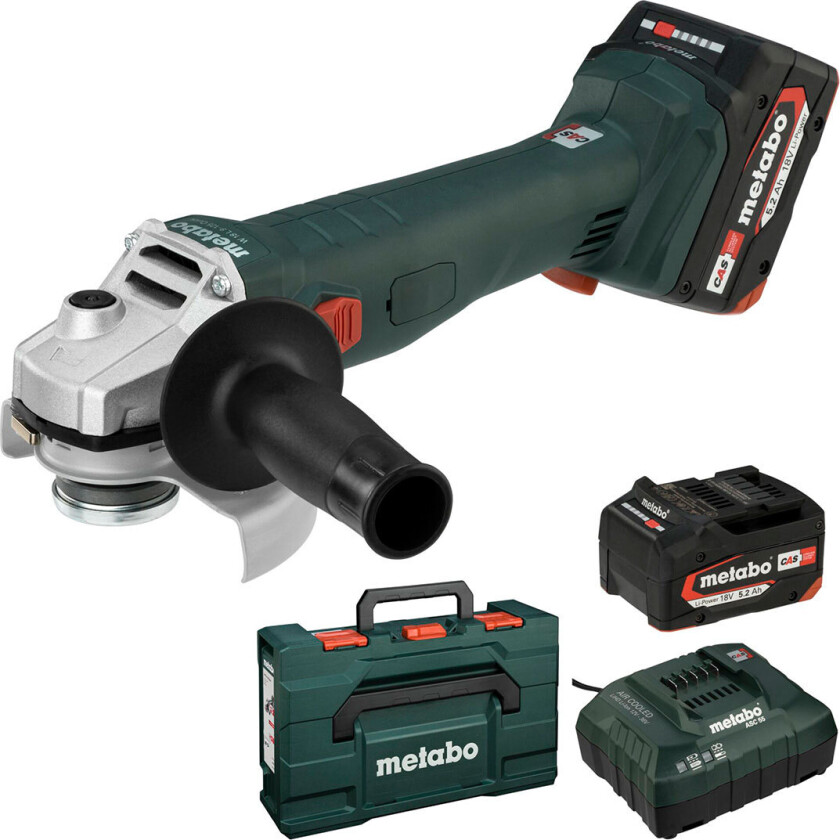 W 18 L 9-125 QUICK - Vinkelsliper - trådløs - 125 mm - 2 batterier - 18 V