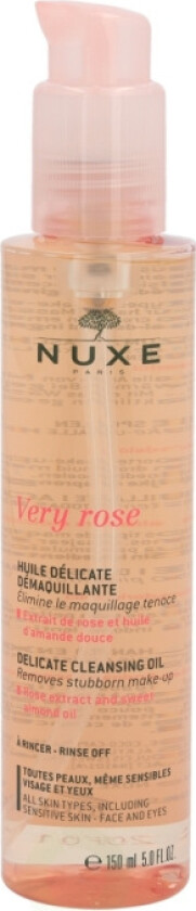 Nuxe Very Rose Cleansing Oil, 150 ml Nuxe Ansiktsrengjøring