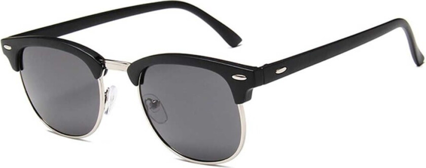 Matt Black Clubmaster solbriller Black Glass + Senile String