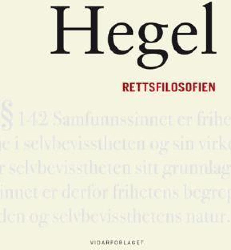 Rettsfilosofien av Georg Wilhelm Friedrich Hegel