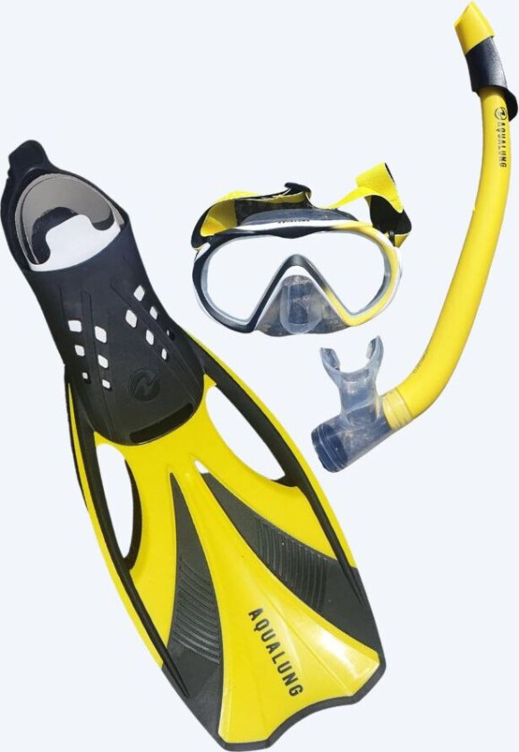 snorkelsett til voksne - Compass - Svart/gul