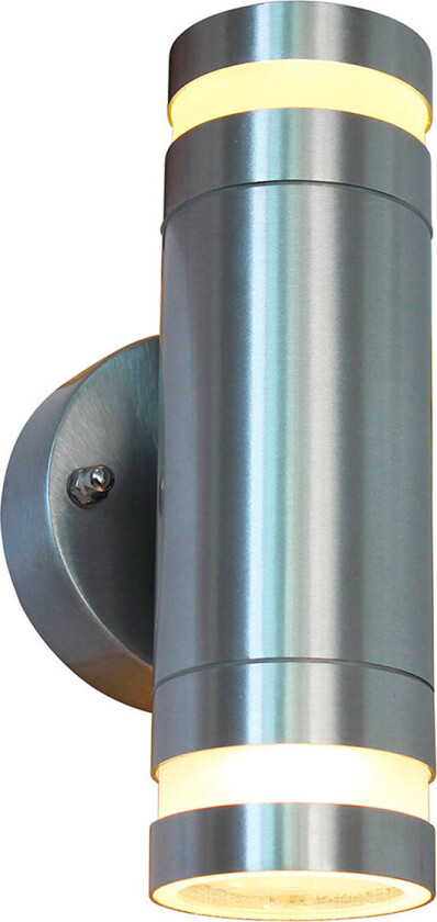 Fredrik II Väggarmatur 2xGU10-sockel IP44 Aluminium