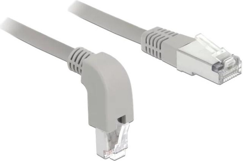Network cable RJ45 Cat.6A S/FTP downwards angled 0.5m