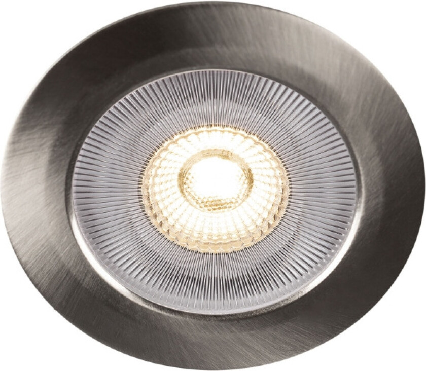 Alice 12V Infälld downlight 2700K IP44 340lm Borstad stål 1-pack