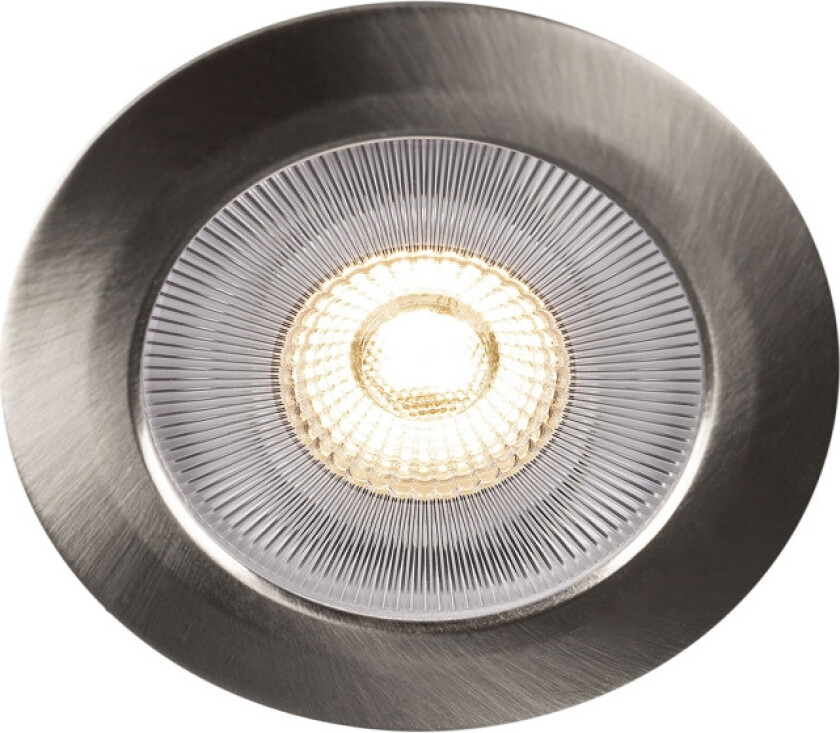 Alice 12V Infälld downlight 3000K IP44 340lm Borstad stål 1-pack