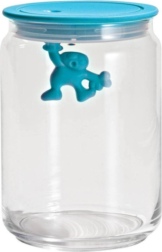 Gianni Glasskrukke med Lokk Lys Blå 90 cl